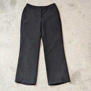 TAHARI by ARTHUR S. LEVINE Black Casual Dress Straight Leg Zip Pants; Size 8P